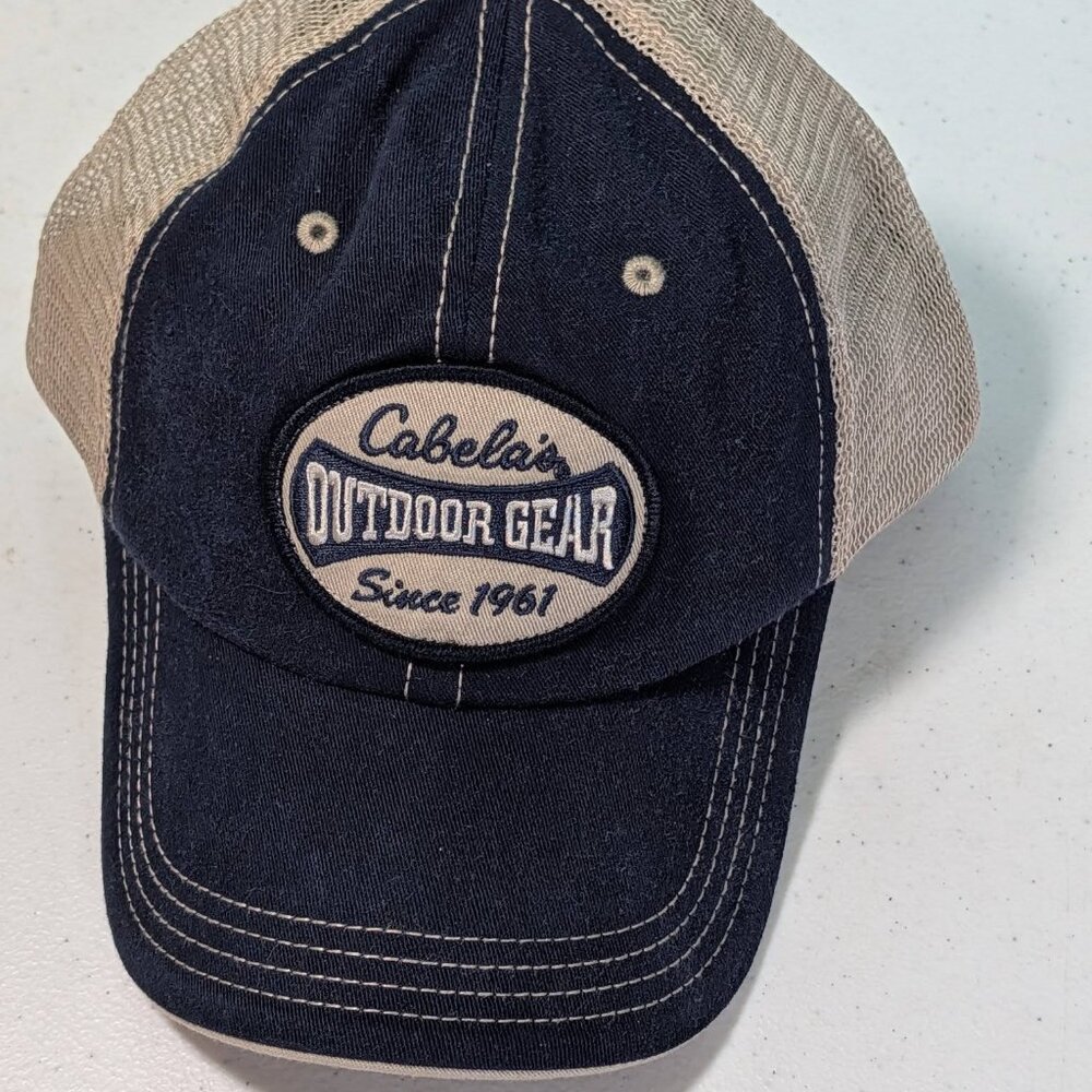 Cabela's‎ Mesh Trucker Patch Adjustable Hat Blue & Brown